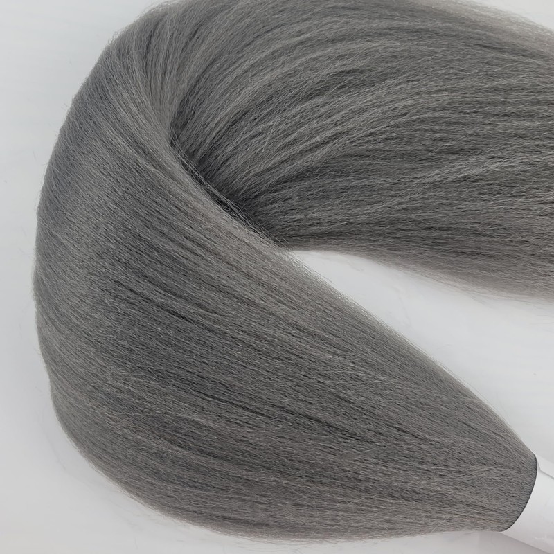 Grey Boho Braiding Hair Pre stretched Curly Braiding Hair Extensions