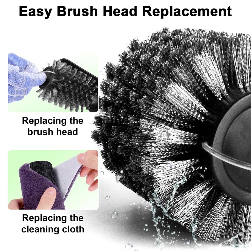 Electric Grill Clean Brush, Rechargeable Cordless BBQ Brush, 180°Adjustable Cleaning