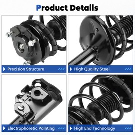 Front Complete Struts Assembly Compatible with 2002 2003 Toyota Camry/Lexus ES300, Shock Absorber w/Coil Spring, Replace for 171490 171491, 2Pcs