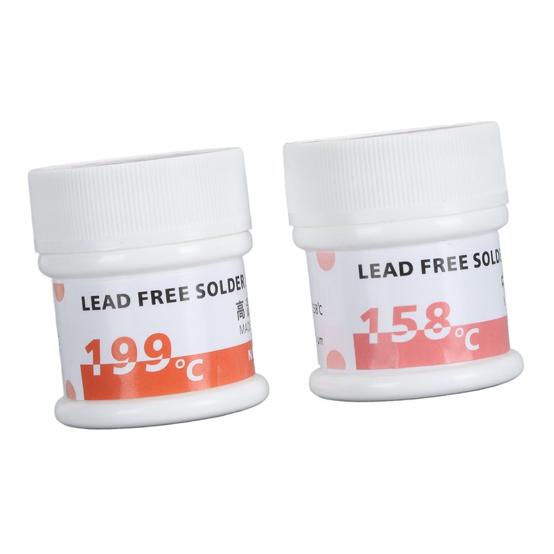 2Pcs Welding Solder Paste 25 to 45μm 158℃ 199℃ Soldering