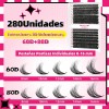 Kit De Extensiones De Pestañas Efecto 3d 40d60d80d Mixtas