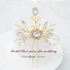 Heread Pearl Bride Wedding Hair Pins Silver Rhinestones Bridal Hair