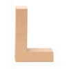 Glorex Cardboard Letter, Number and Characters, Letter L, l, natural