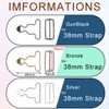 CooBigo 6 Sets 1-1/2" Overall Buckles Replacement, Suspender Buckle Metal