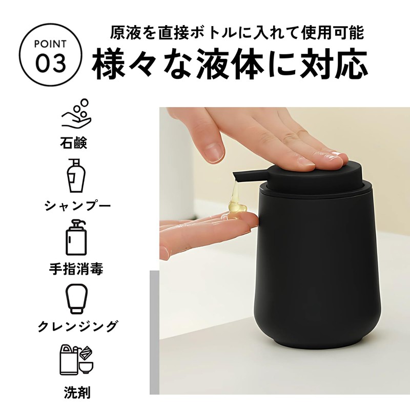 DIZLAS Soap Dispenser, Foam, Hand Soap Bottle, Refill, Kitchen, Washroom,