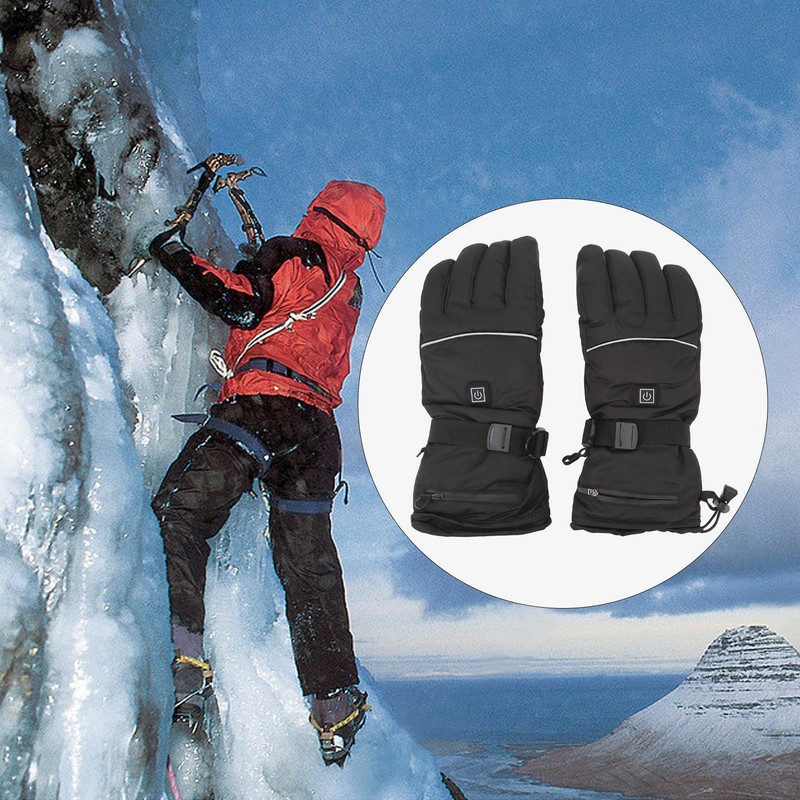One Pair Heated Gloves 3 Level Temperature Touchscreen Anti Slip