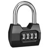 1 Pack disecu 4-Digit Combination Lock, Waterproof Outdoor Padlock for