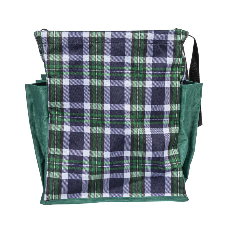 Household Essentials Plaid Utility Tote with Handles, Rectangular Krush Tote,