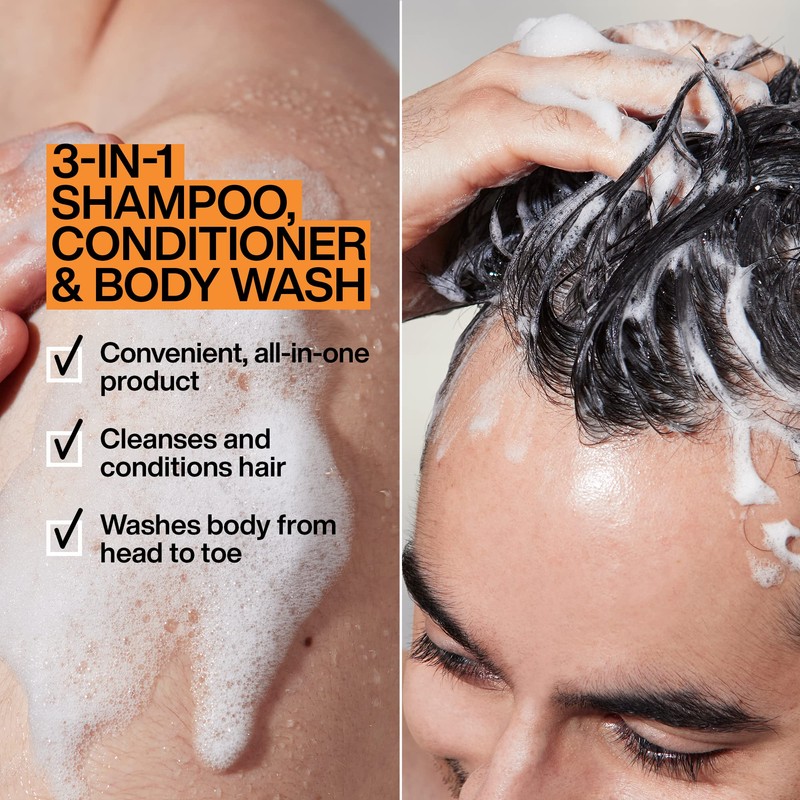 REDKEN Brews, Men's 3-In-1 Shampoo, Cleanse and Soften Your Hair