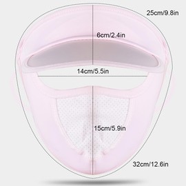 AIXXCUVQ Breathable And Comfortable UV Cycling Sun Protection Facekini Elastic And Comfortable Hanging Ears Ice Silk Outdoor, blue