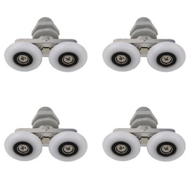 4Pcs Curved Shower Door Rollers,Bathroom Rollers,27mm Door Roller Replacement Part,Shower Glass Door Rollers,Double Sliding Roller