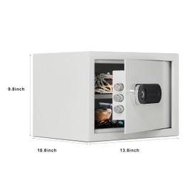 1.0 Cubic Feet Safety Steel Home Safes，With Fireproof Document Bag,Biometric Fingerprint Touch Screen Safe, for Wardrobe,Home,Office,Hotel.(With fireproof bag, 9.8"H X 13.8"W X 10.8"D)