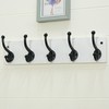 WEBI Rustic Coat Rack Wall Mount,5 Cast Iron Coat Hooks