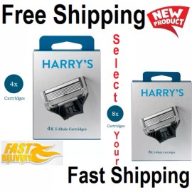 Harry's Men's 5-Blade Razor Blade Refills, 4 Count & 8 Count - 8 Count