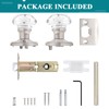 3 Pack Orger Glass Door Knobs for Hallway and Closet,