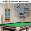 Billmart Wall Mount Pool Stick Holder - Billiards Pool Cue