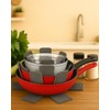 12-Piece Cookware Protector Set - 3 Sizes Stackable Pan Dividers,