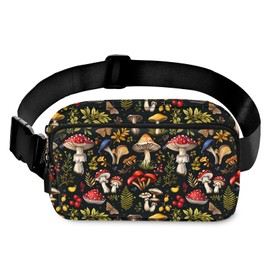 Mushroom Fanny Pack for Women Belt Bag Casual Waist Bags for Running Workout Hiking Traveling