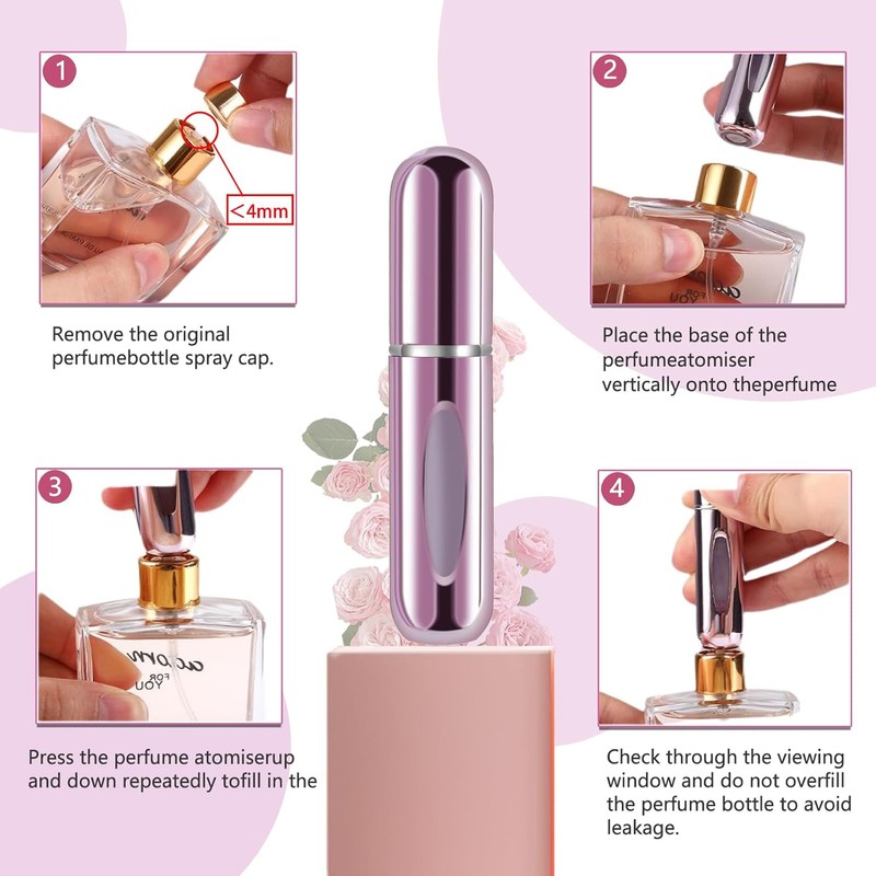 Portable Mini Refillable Perfume Atomizer Bottle, Travel Size Refillable Perfume