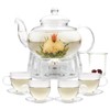 GURUDAR Glass Teapot Set, 34OZ/1000ML Glass Tea Kettle with Loose