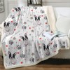 Sleepwish French Bulldog Sherpa Fleece Blanket for Couch Sofa Super