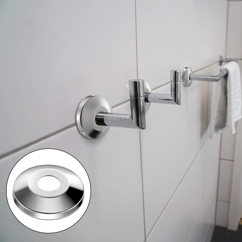 Honoson 12 Pieces 1/2 Inch Escutcheon Plates Pipe Covers Chrome