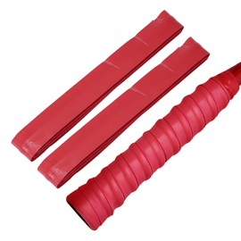 CAPASTEC Grip Tape Tennis Badminton 2-Piece Set, Bumpy Texture, Grip Tape, Shock Absorption, Anti-Slip, for Racket, Wet Type, Red