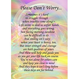 Don't Worry Poem Verse Greeting Card