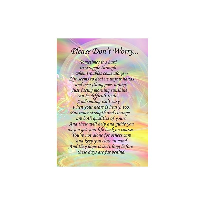 Don't Worry Poem Verse Greeting Card