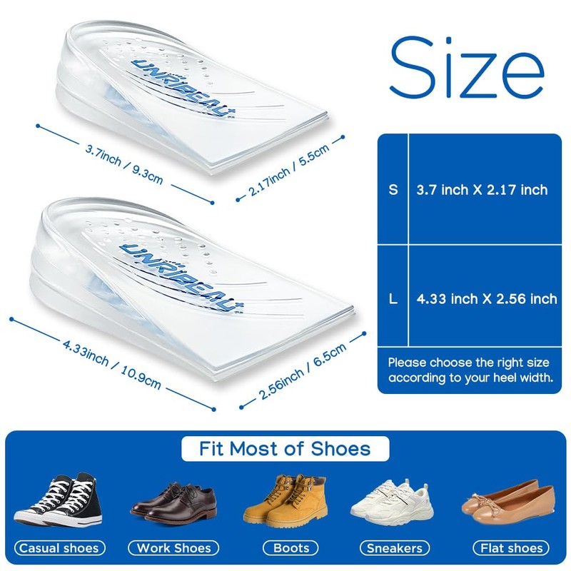 3 Layers Adjustable Supination & Pronation Correction Heel Insoles,Self-Adhesive Medial