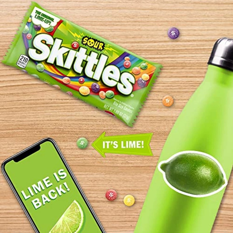 SKITTLES Sour Chewy Candy Bulk Pack, 1.8 oz (24 Full