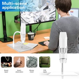 USB Digital Microscope Camera - Wireless WiFi 2MP Microscope 50X-1000X Magnification Endoscope - 1080P Handheld Pocket Microscopes with 8 LED 360° Rotation for iOS Android PC
