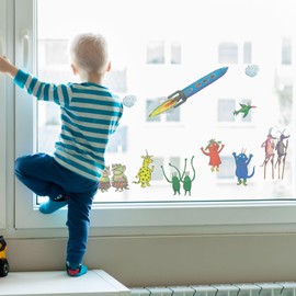 Stickerscape The Smeds and The Smoos Window Sticker (Smeds and The Smoos) | Gruffalo and Friends Window Stickers, Gruffalo Window Stickers, Bedroom Window Decor| Easy to Apply, Cleanly Removable