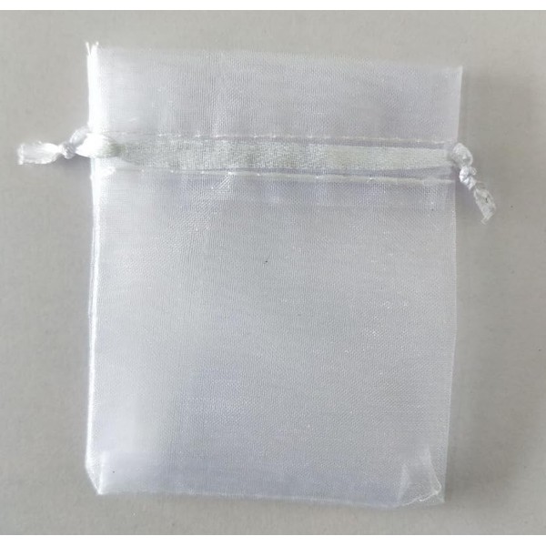 YONGQING 100 Stück Transparente Organzasäckchen, 15 x 20 cm Geschenksäckchen