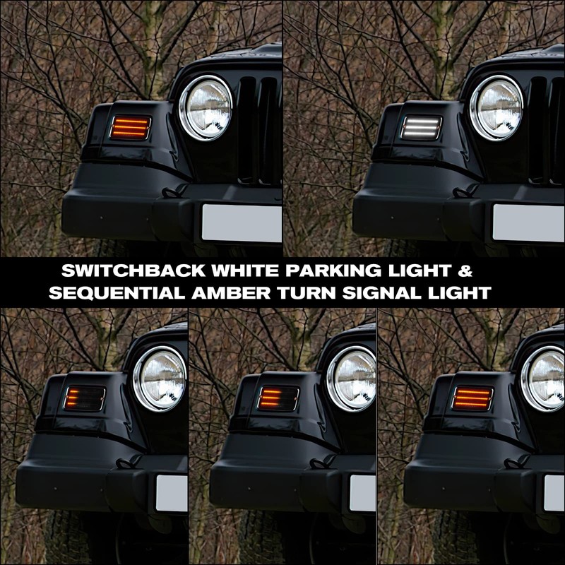 Gempro Led Sequential Front Turn Signal Lights White DRL for