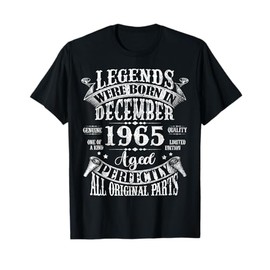 Legends Were Born In December 1965 60th Birthday Gifts Men T-Shirt