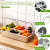 Ziliny 6 Pan Countertop Ice Food Serving Display Container Cooled