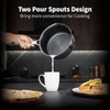 Bakoniion Hybrid Nonstick 1.5 QT Saucepan with Lid, Stainless Steel