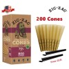 Zig-Zag® Unbleached Paper Cones 70mm Minis Size 200 Pack &