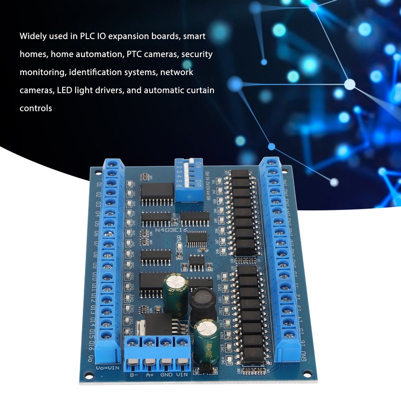DC 6.5‑30V 16 Input 16 Output Expansion Board Multifunctional RS485
