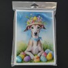 Caroline's Treasures DAC5209GCA7P Whippet Easter Egg Hunt Greeting Cards Pack