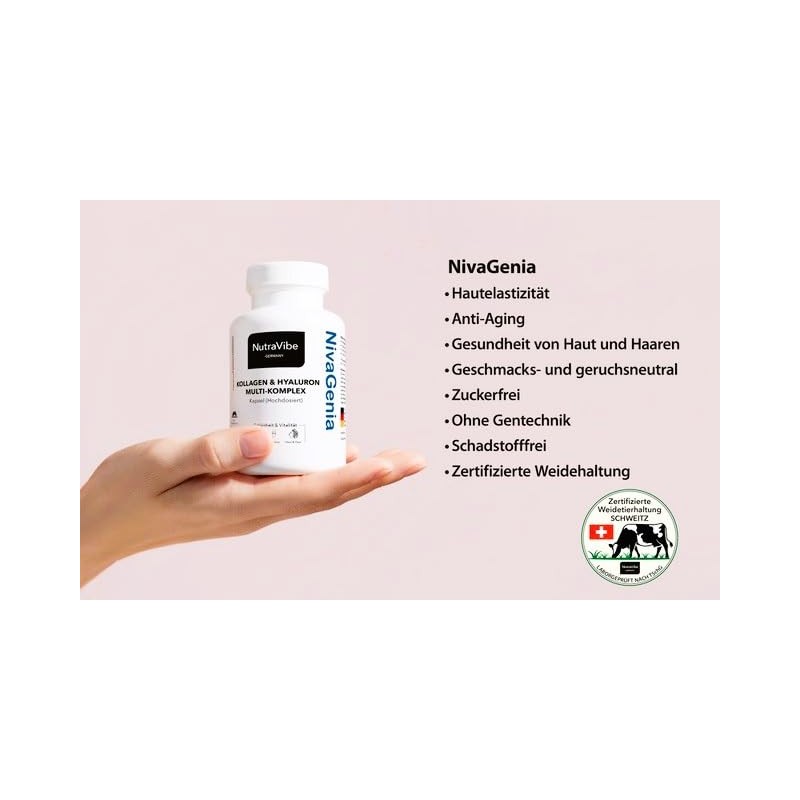 NivaGenia® – Kollagen + Hyaluron Multi- Komplex 240 Kapseln