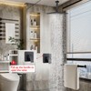Heyalan Shower Faucet Set Square Stainless Steel Bathroom Rainfall Shower