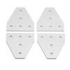Befenybay 8 Pieces/Set Corner Bracket Plate Surface Anodic Oxidation Silver