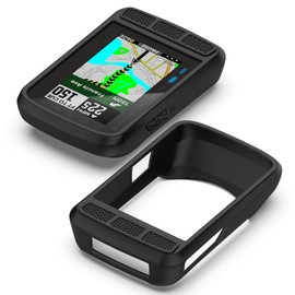 AWADUO Compatible with Wahoo Elemnt Roam 2(WFCC6) Protective Case Cover, Smartwatch Silicone Protective Case Cover Shell Protector Coverage(Black)