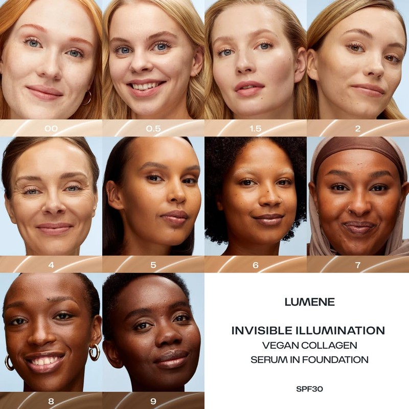 LUMENE Invisible Illumination Tinted Serum Foundation SPF30 with Vegan Collagen