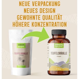 Devil's Claw Capsules - 120 x Pieces | 1280 mg Daily Serving - 1 Month Serving | Dorado Superfoods®