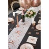 Santex 7344-18-30 Glittery Age Table Runner, Metal, White/Rose Gold, 18