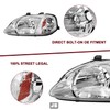 JSBOYAT OE Style Headlight Assembly Pair for 1999 2000 Honda