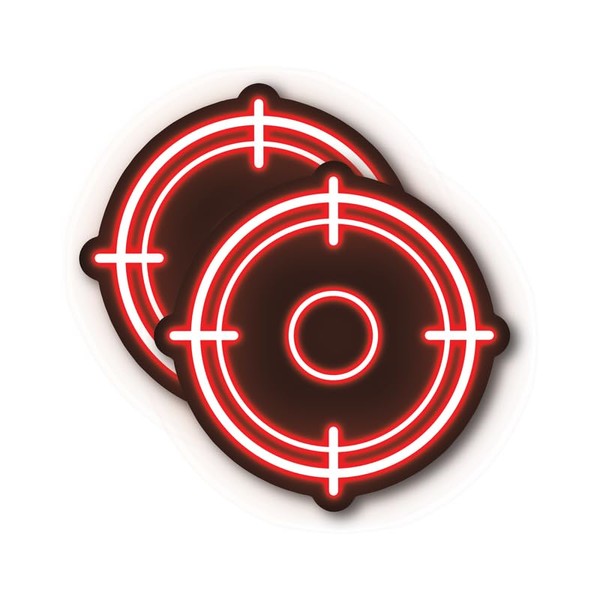 Neon Target - Cool Retro Neon Target Bullseye for Gamers